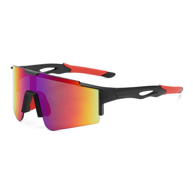 Unisex nan sportliche polarisierende Fahrrad-Sonnenbrille mit einteiligem Visier und rutschfesten Bügeln Brehn