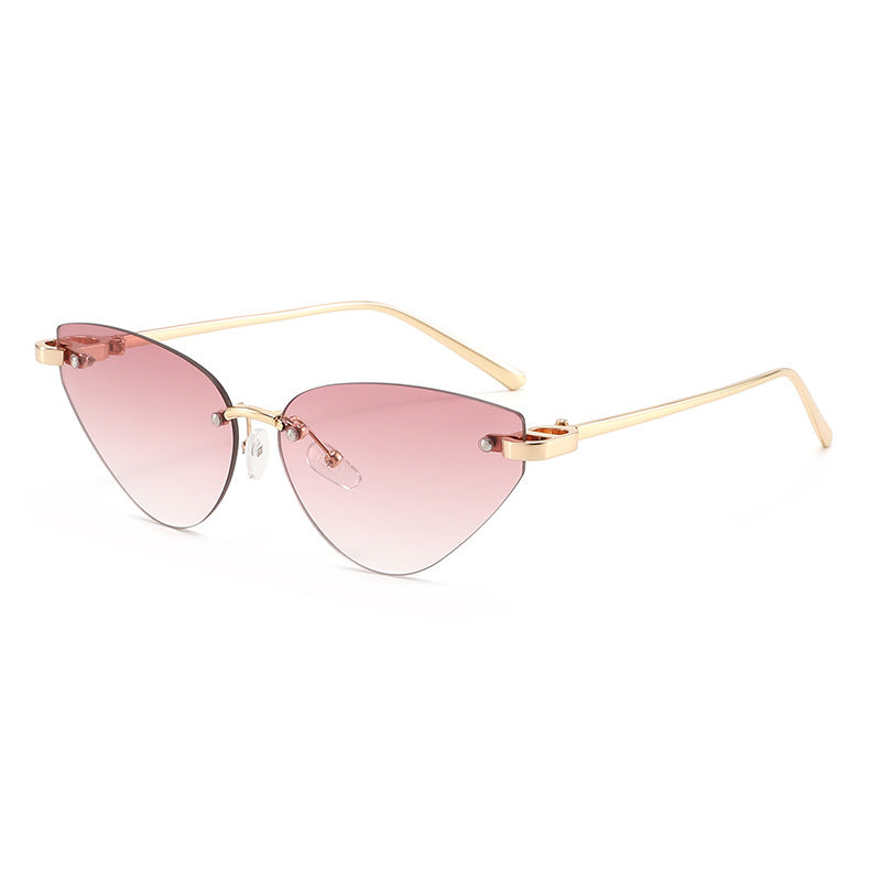 Damen elegante Cat-Eye Sonnenbrille mit ultraleichtem Metallrahmen Brehn