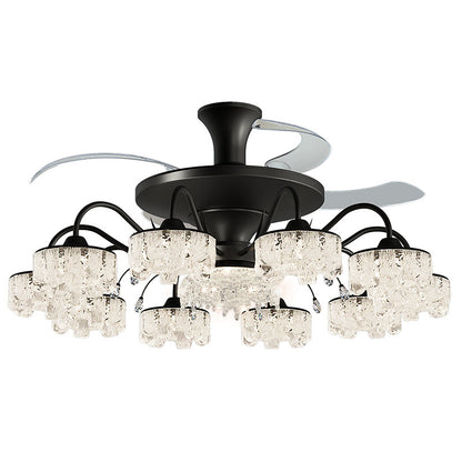 Moderne Kristall-Deckenventilator