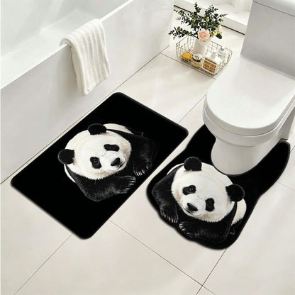 Panda-Themen Plüsch WC-Matten-Set
