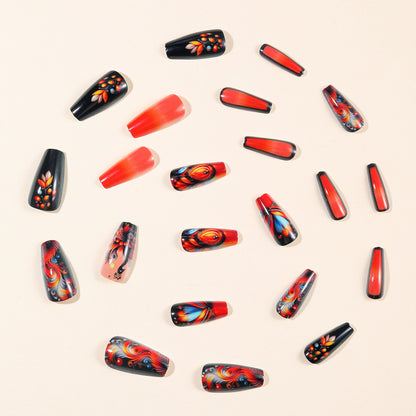 Aufwändiges Pfauen-Nailart-Design Brehn