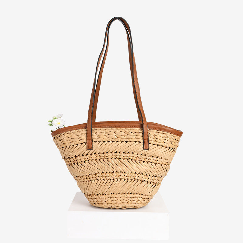 Damen Elegante geflochtene Sommertasche Brehn