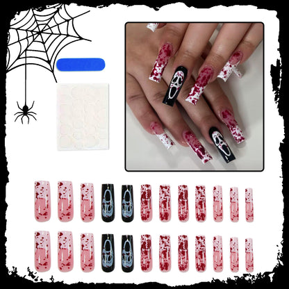 Halloween Kunstnagelset mit aufregenden blutigen Designs und gruseligen Motiven Brehn