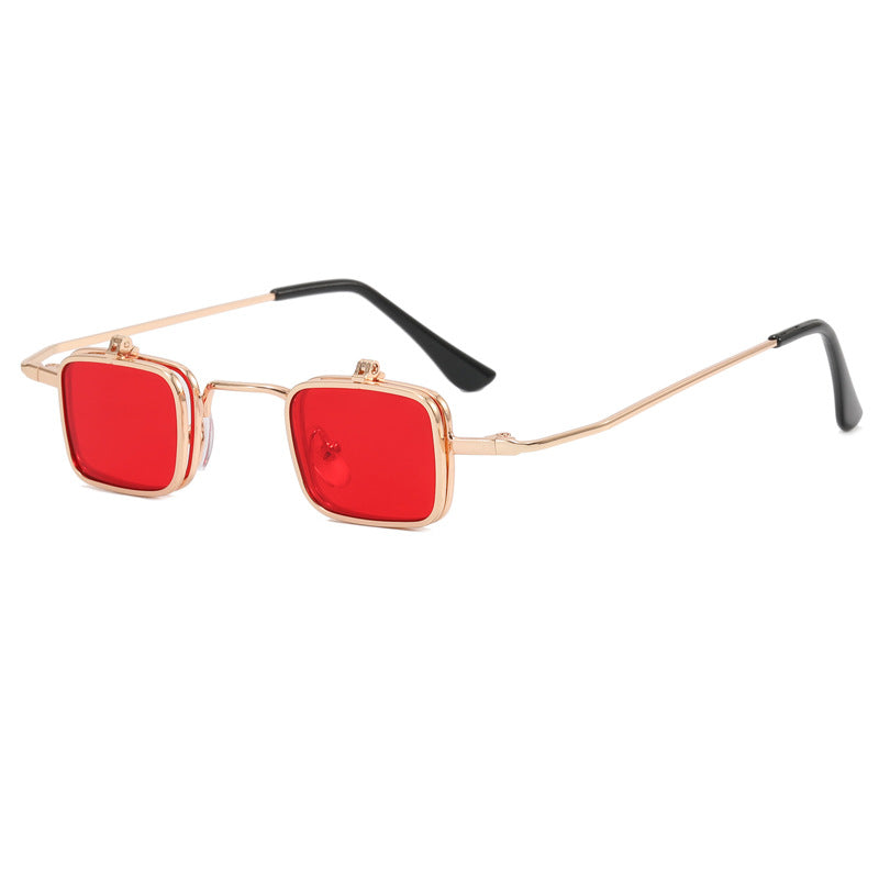 Damen Designer-Sonnenbrille mit quadratischem Metallrahmen Brehn