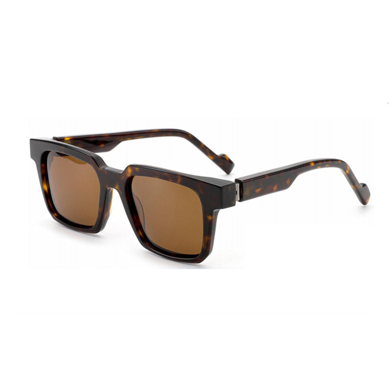 Damen modische quadratische Sonnenbrille mit breitem Rahmen Brehn