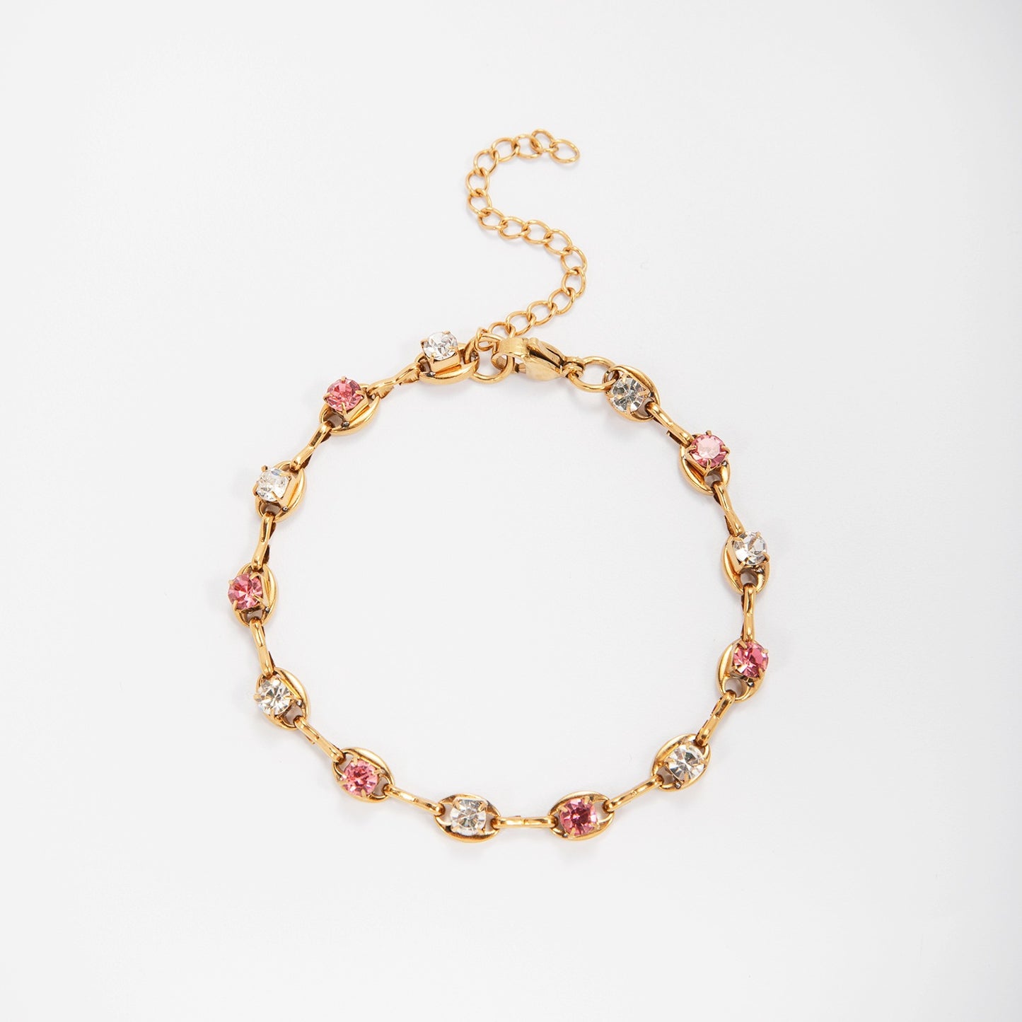 Eleganter Edelstein Akzent Link Armband Brehn