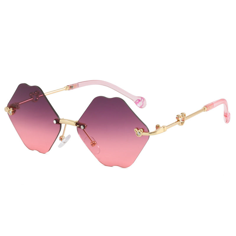 Damen geometrische Oversized-Sonnenbrille mit detailliertem, luxuriösem Rahmen Brehn