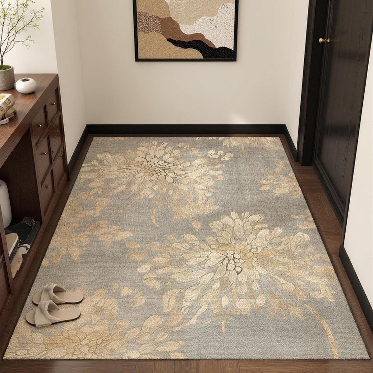 Eleganter floraler Teppich