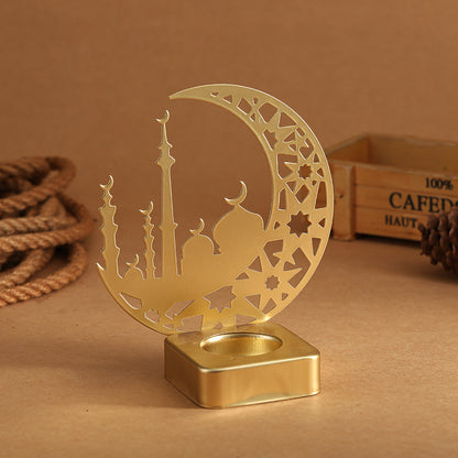 Dekorativer Halbmond Moschee Metall Teelichthalter Brehn