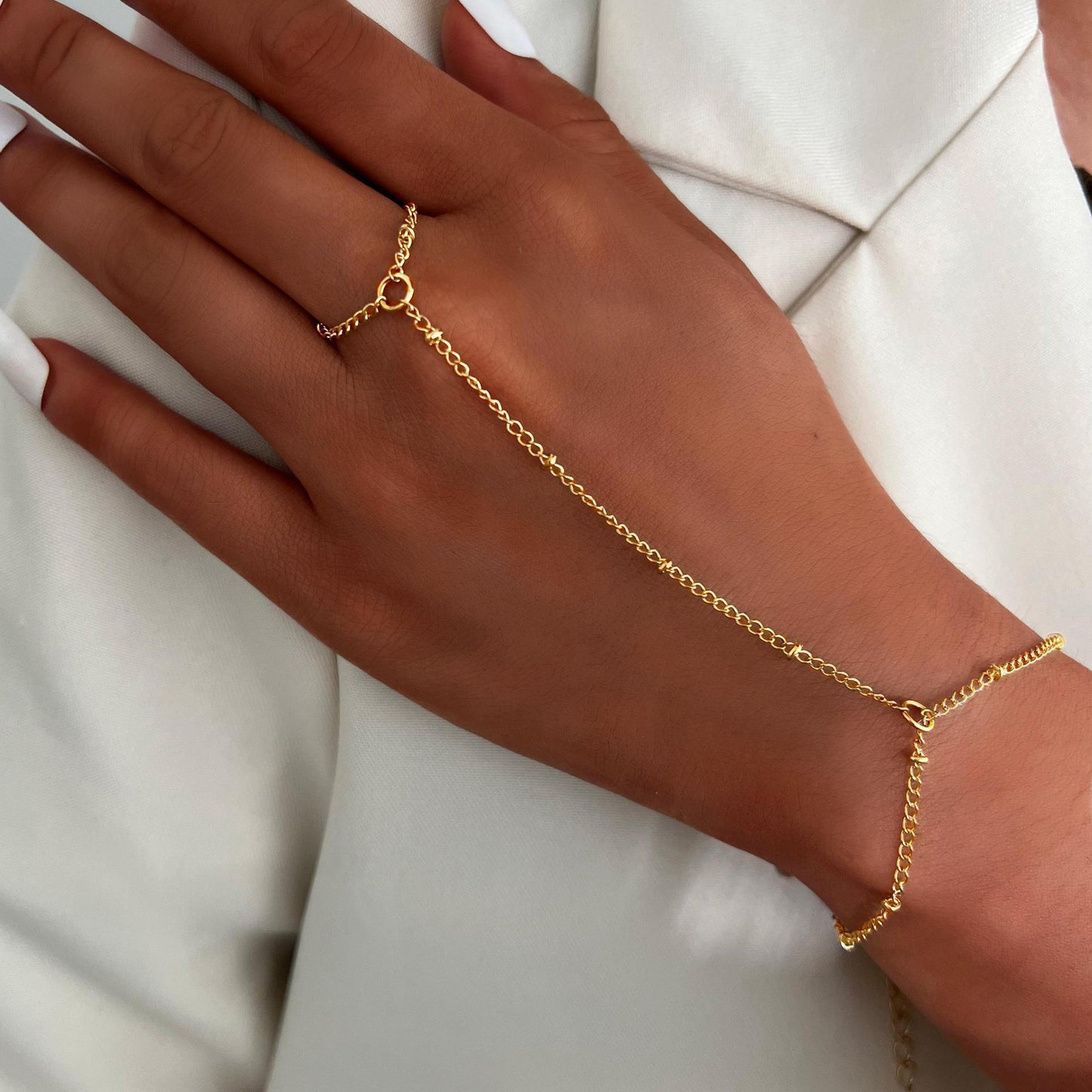Glamouröse verstellbare Kettenfesselarmband Brehn