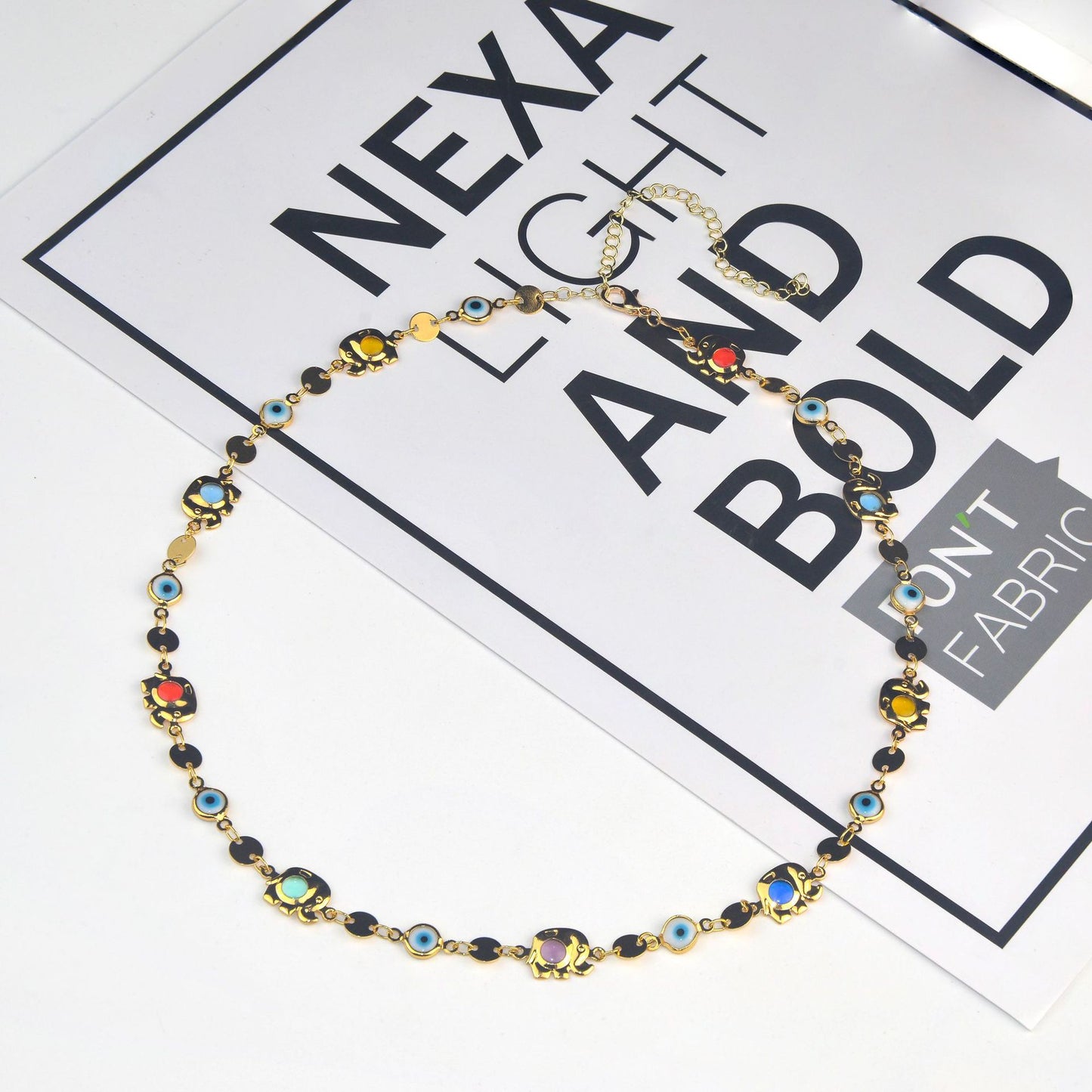 Bunte Eye Charm Statement Halskette Brehn