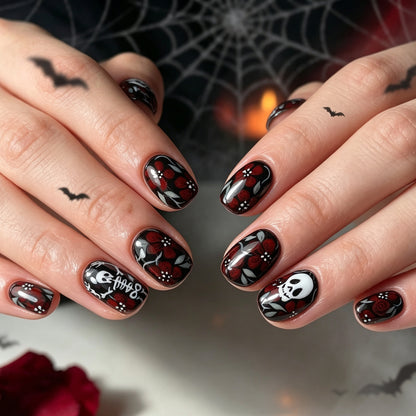 Gothic Floral Nagelkunst Brehn