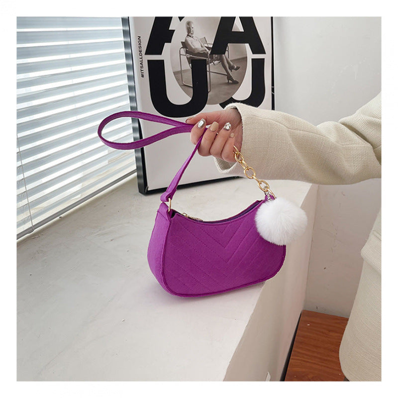 WoStylish Kunstfell Mini Handtasche Brehn