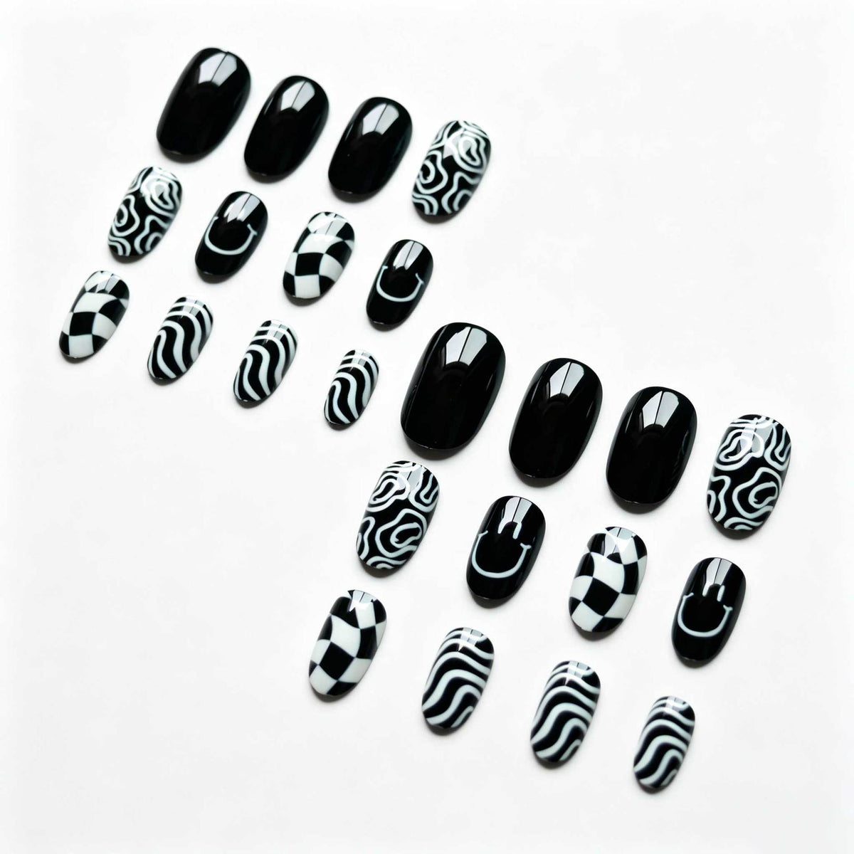 Kreatives Abstraktes Nageldesign-Set