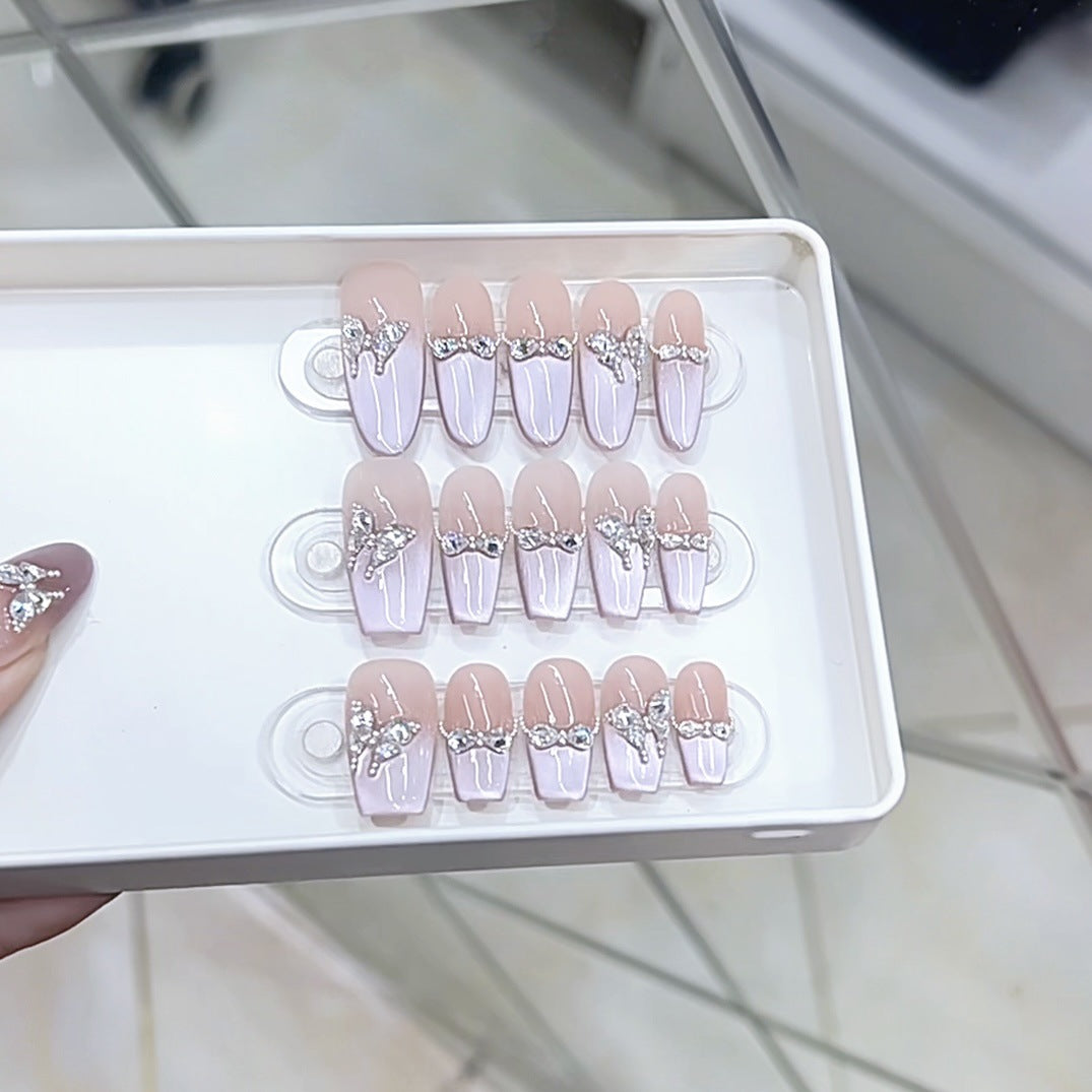 Luxus Strass-Verzierte Press-On Nagelkunst Set Brehn