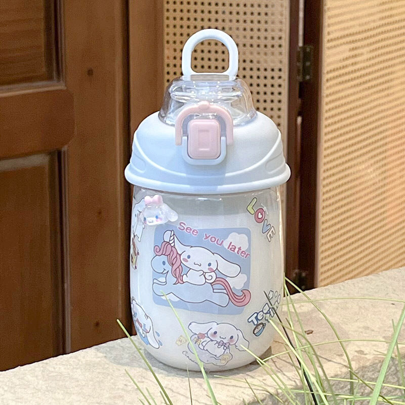 Damen verspielte Trinkflasche mit einzigartigem Sicherheitsverschluss Brehn