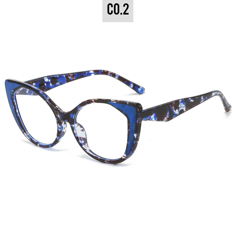 Damen Cat-Eye Brille mit floralem Design und verstellbarem Nasensteg Brehn