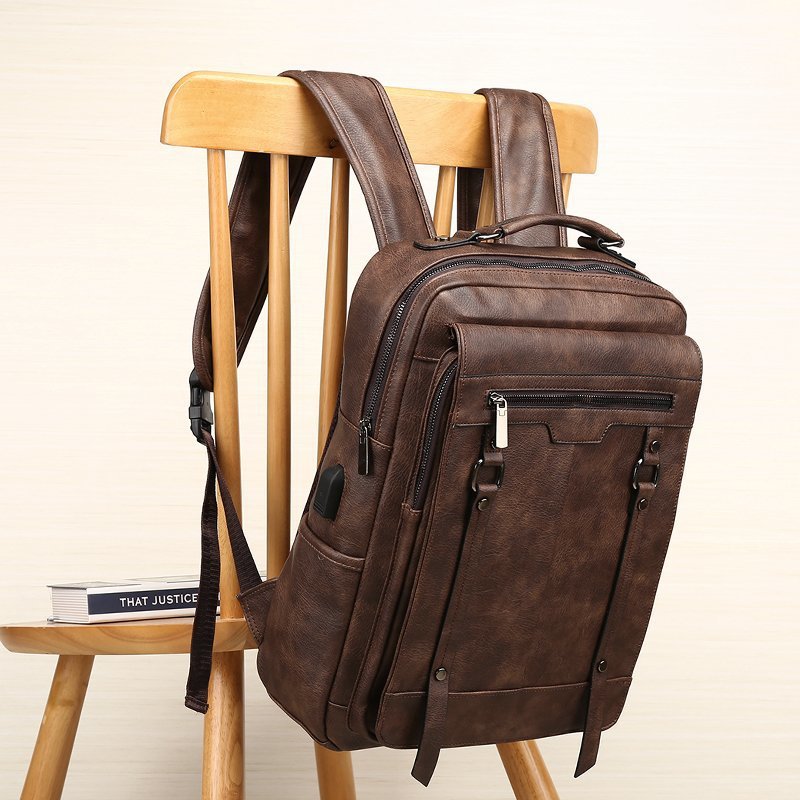 Premium Vintage Leder Rucksack Brehn