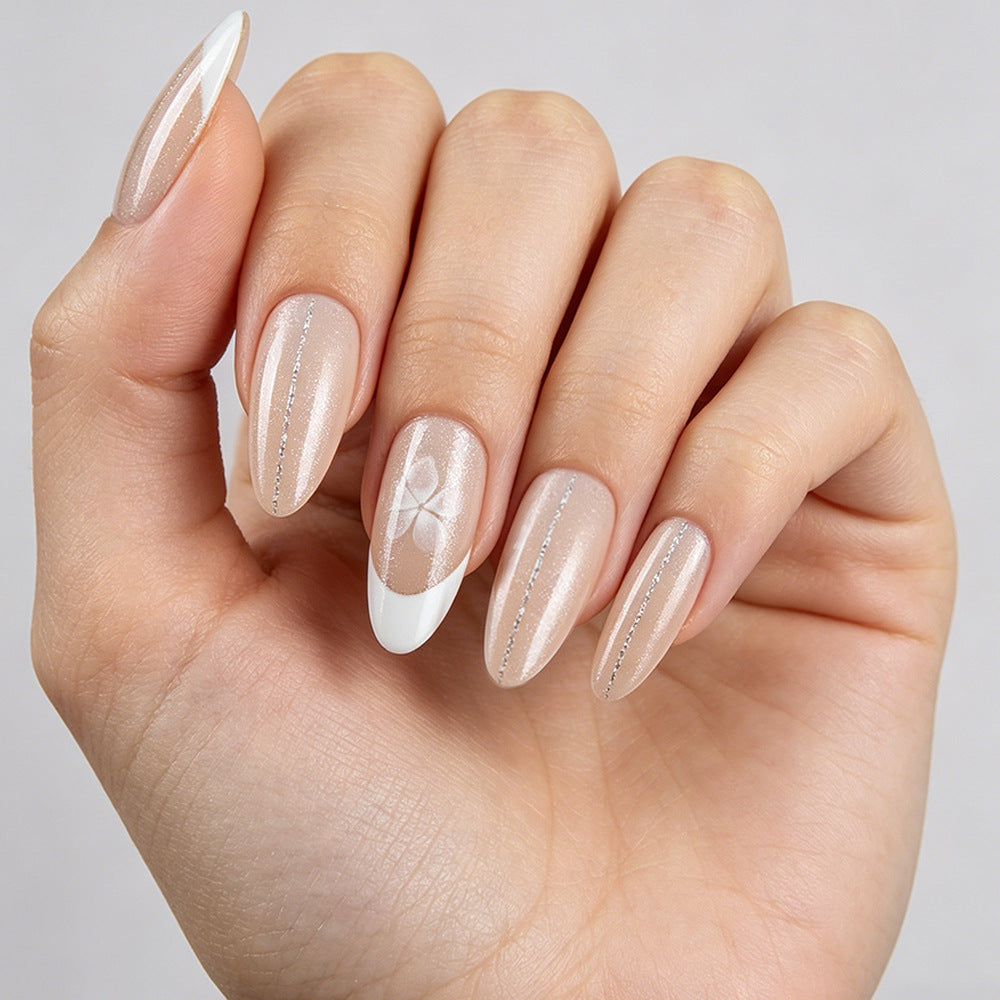 Elegante französische Spitzen-Gel-Nagelverlängerungen Brehn