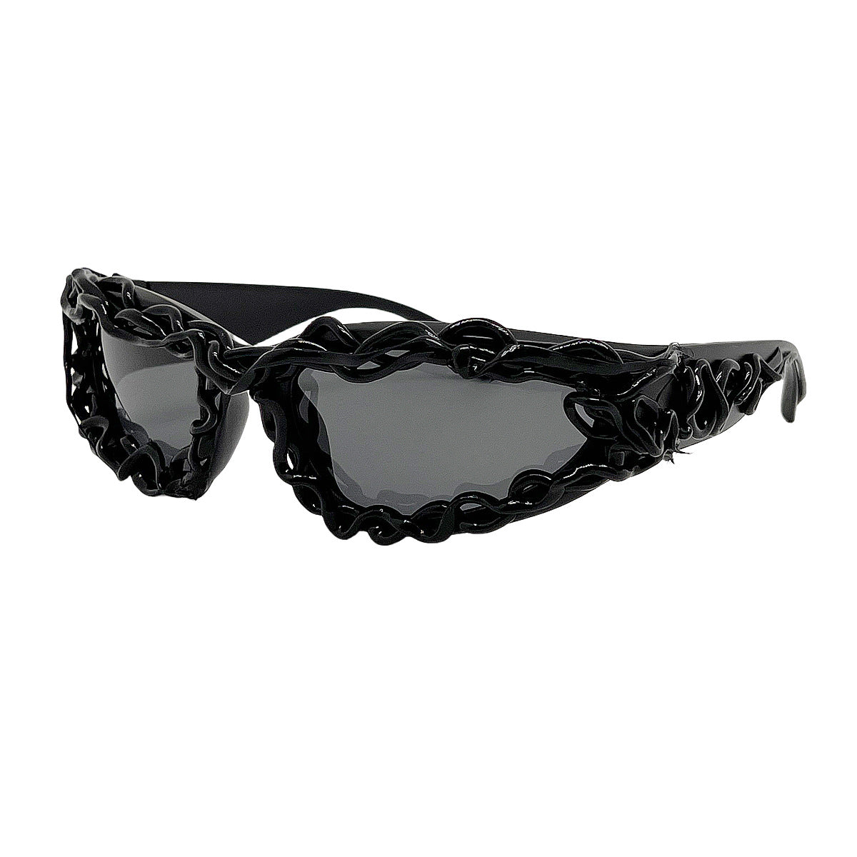 Damen extravagante Design-Sonnenbrille mit kreativem strukturierter Rahmen Brehn