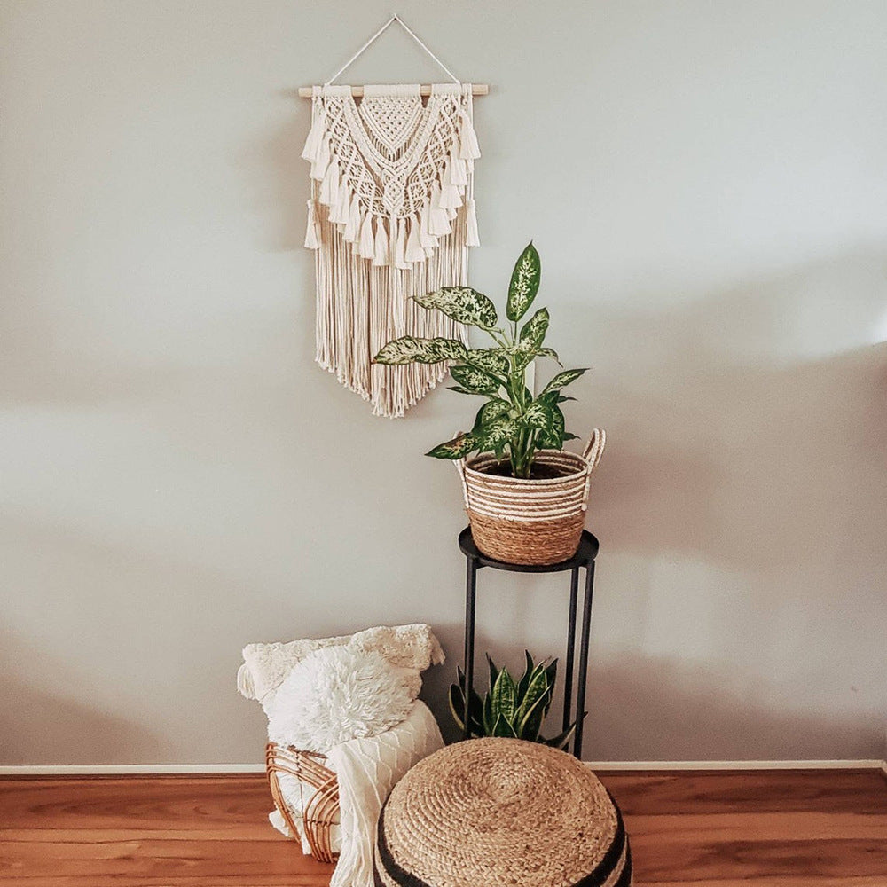Elegante Makramee Wanddekoration im Boho-Stil