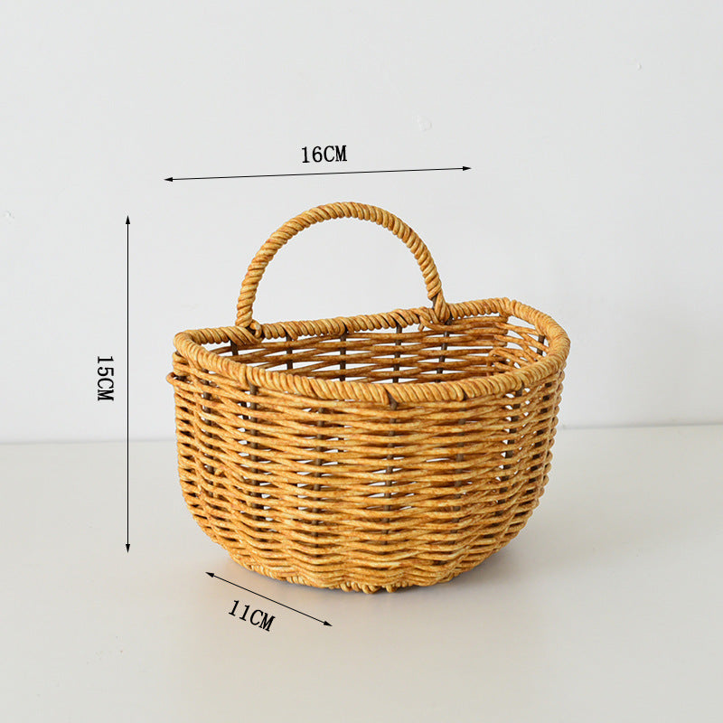Handgewebter Weidenkorb mit Tiermotiv Brehn