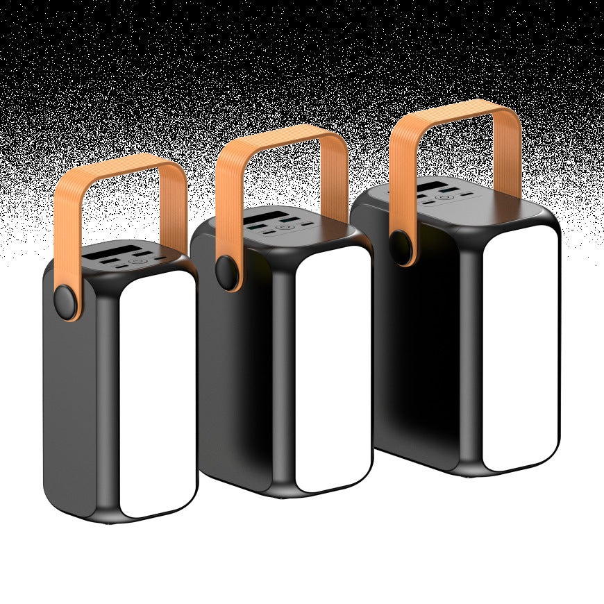 Tragbare Powerbank mit Multifunktionalem Ladeanschluss und Integriertem Tragegriff Brehn