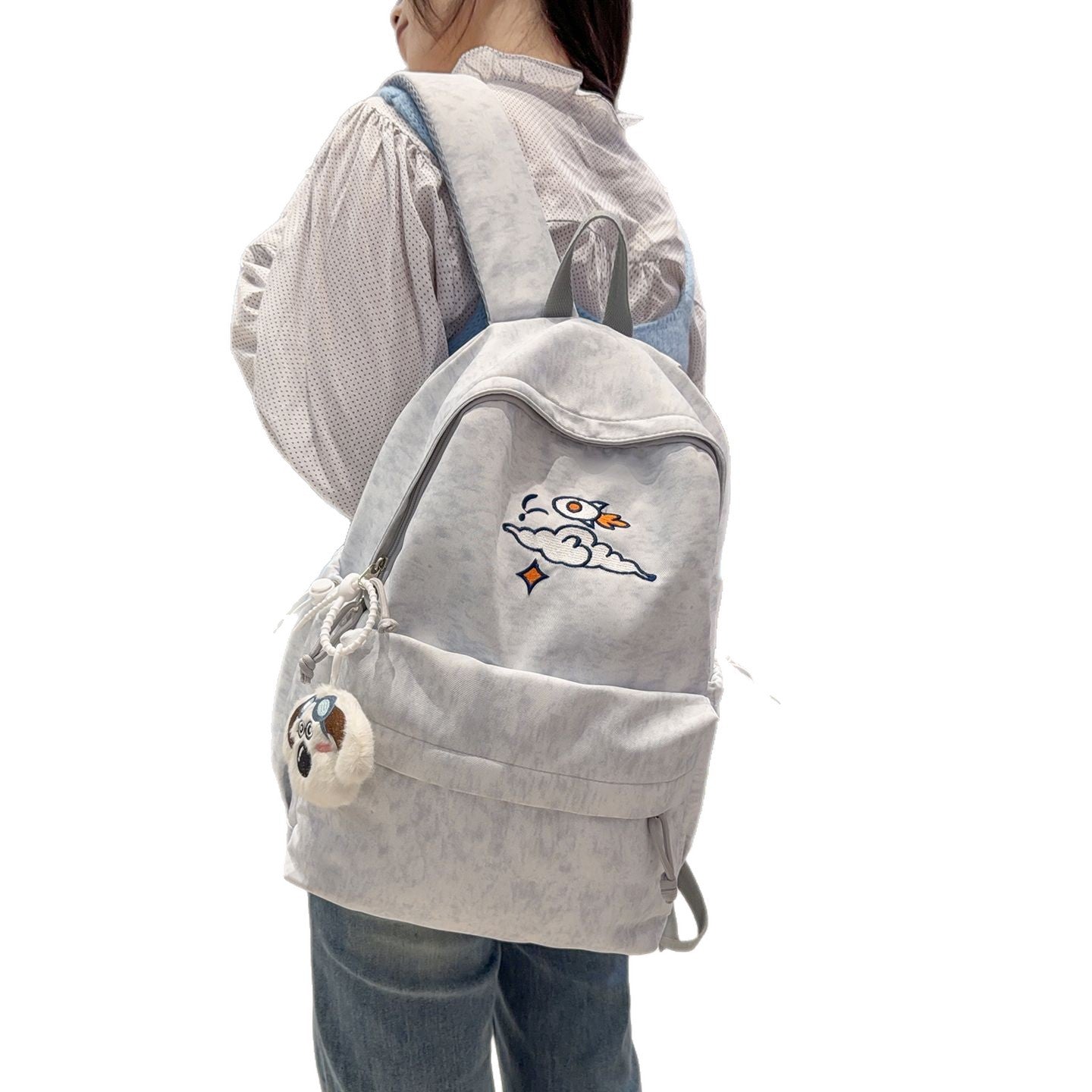 Modischer Rucksack mit Künstlerischem Stickdesign Brehn