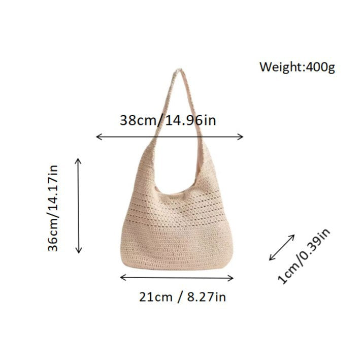 Handtasche Aus Handgehäkeltem Naturmaterial Brehn