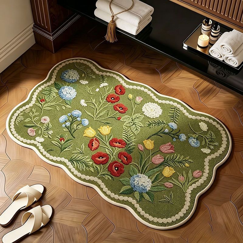 Floral gemusterte Memory-Schaum-Badmatte