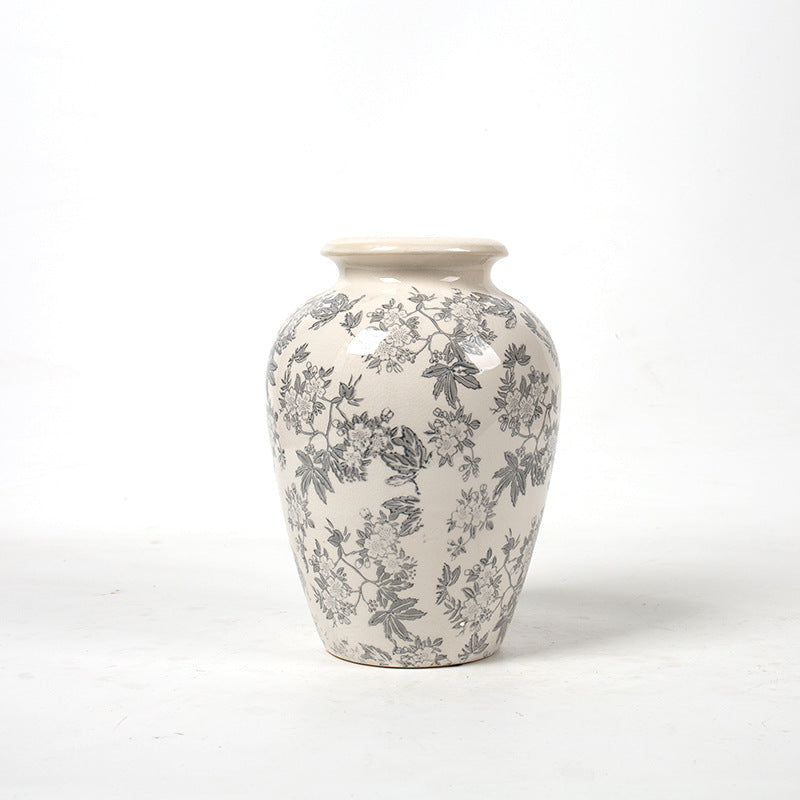 Elegante florale Keramikkaraffe Brehn