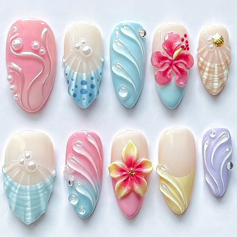 Kunstnagelset mit maritimen Motiven und einzigartigen Designs Brehn