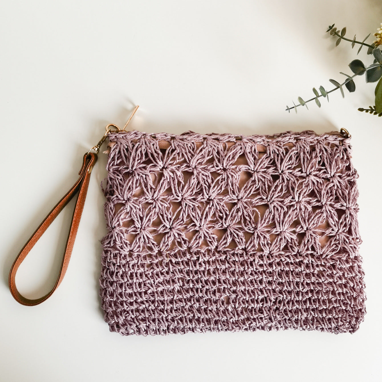 Handgefertigte Makramee Clutch Brehn