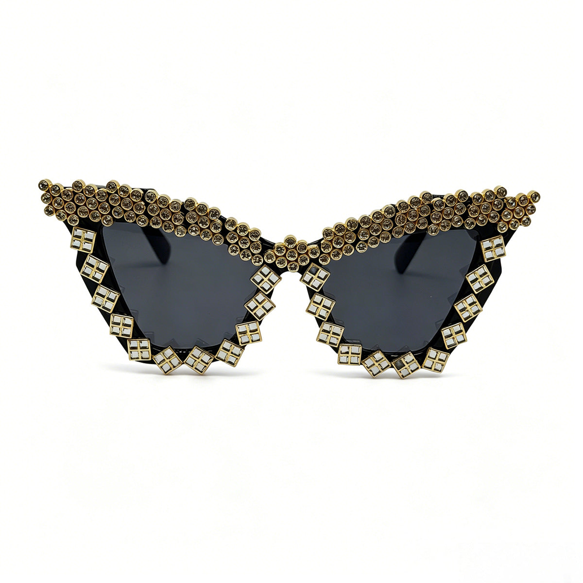 Damen Designer-Sonnenbrille mit glamourösem kristallverziertem Rahmen Brehn