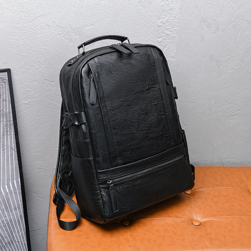 Premium Leder Laptop Rucksack Brehn