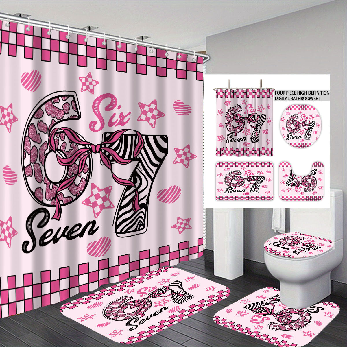 Buntes Dessert-Themen Badezimmer Set Brehn