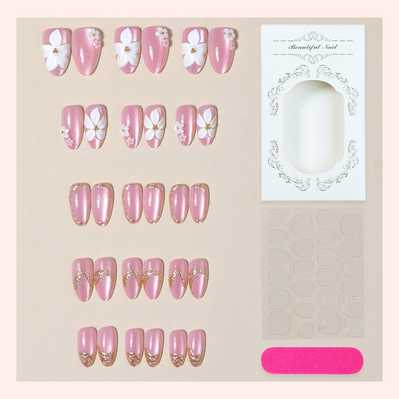 Elegantes florales Design Press-On-Nagel-Set Brehn