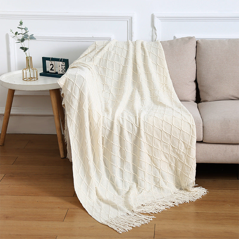 Luxuriöse Texturierte Strickwurfdecke Brehn
