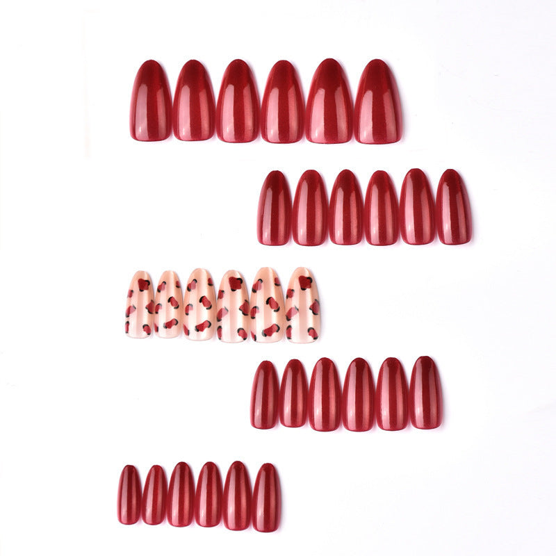 Künstlerische Rote Press-On Nagelspitzen Brehn