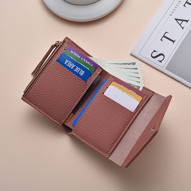 Strukturiertes Leder Kartenhalter Wallet