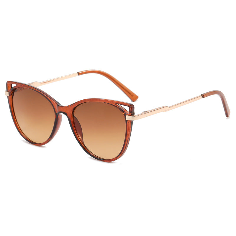 Damen trendige Katzenaugen Sonnenbrille mit verspiegelten Gläsern Brehn