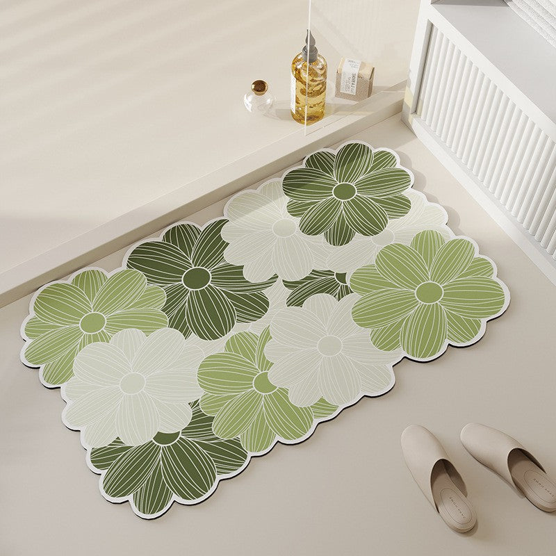 Dekorativer Floral-Muster-Badmatte
