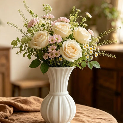 Elegante gerippte Blumenvase Brehn
