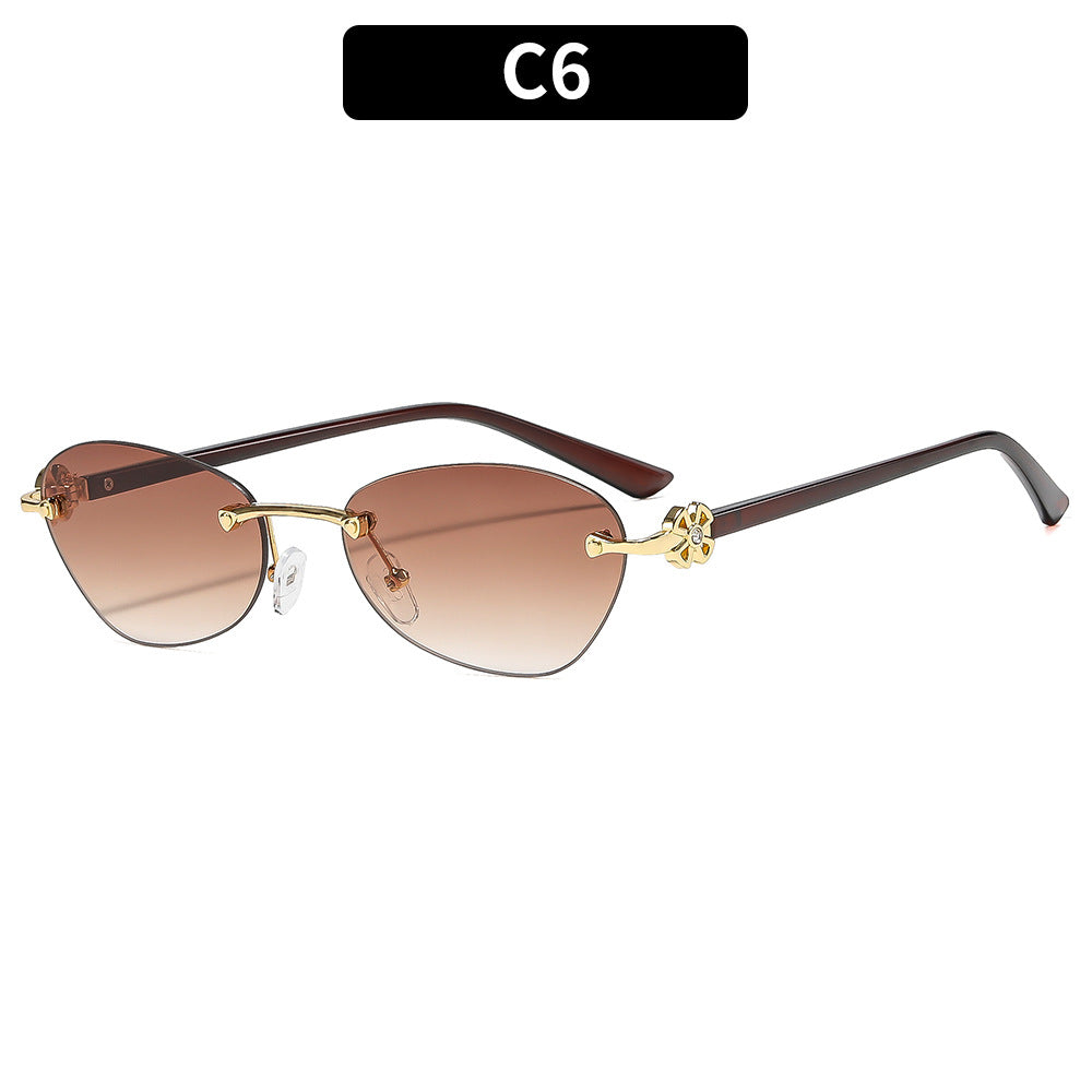 Elegante geometrische Rahmen-Sonnenbrille