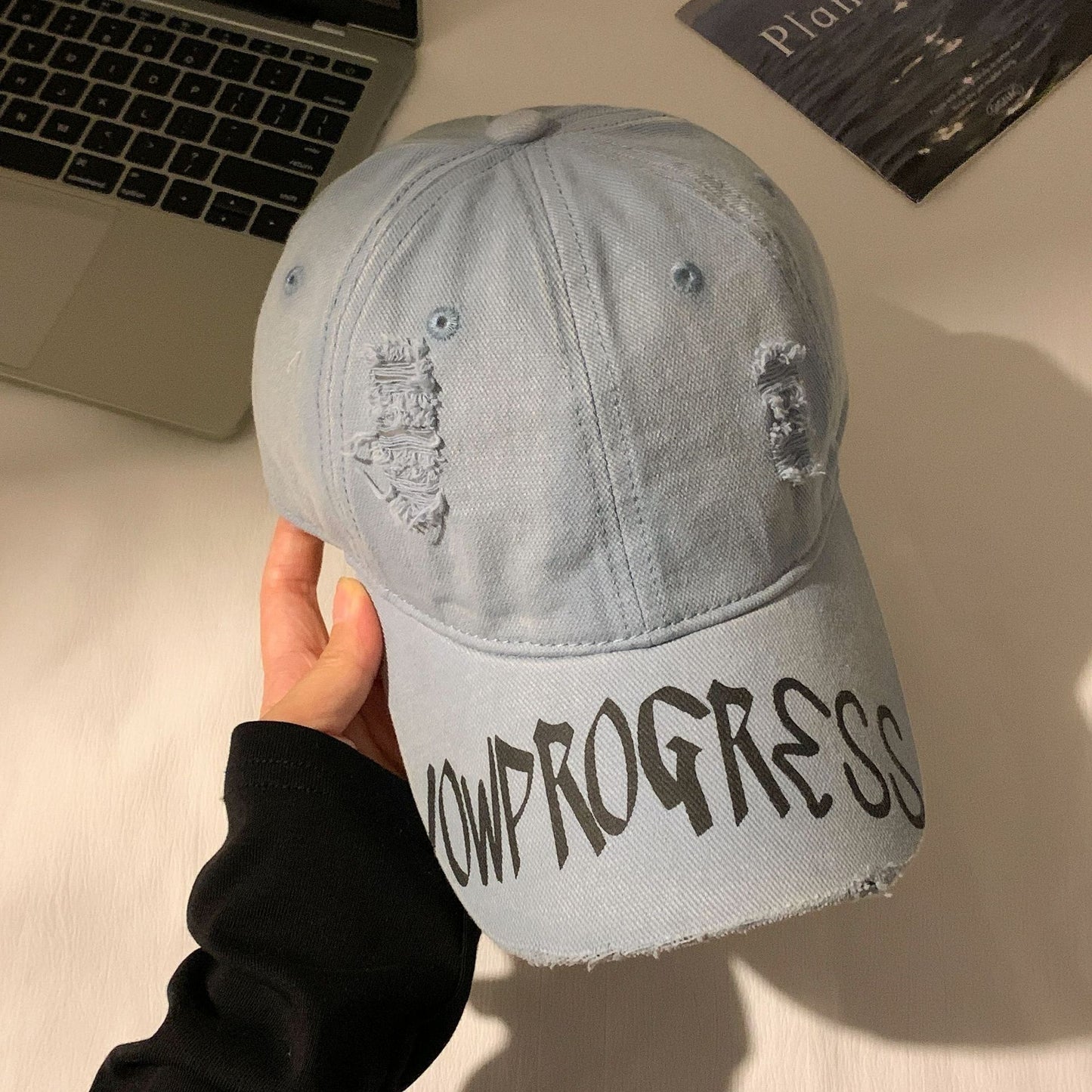 Damen Distressed Baumwoll Baseballcap Brehn 1784188446