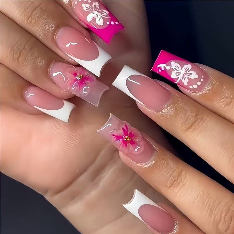 Floral Art Acryl Nagelerweiterungen Brehn