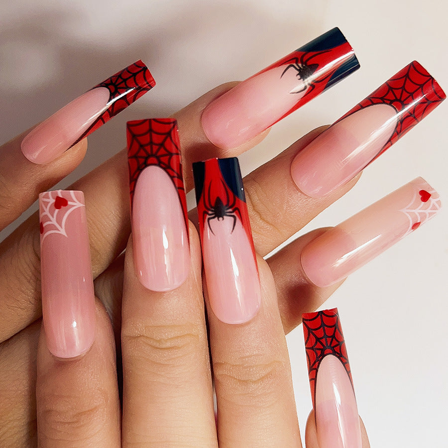 Künstlerische Spinnennetz-Acryl-Nagelverlängerungen Brehn
