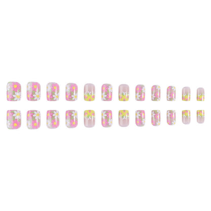 Blumenmuster Druck-auf Nagelkunst