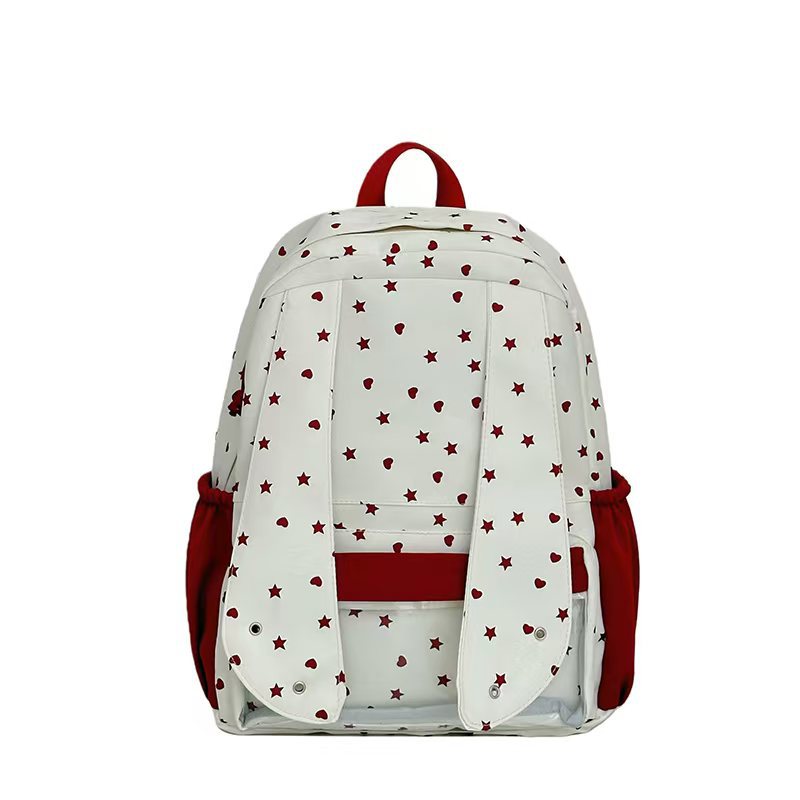 Rucksack mit Liebevollem Hasenmotiv und Durchsichtigen Fächern Brehn