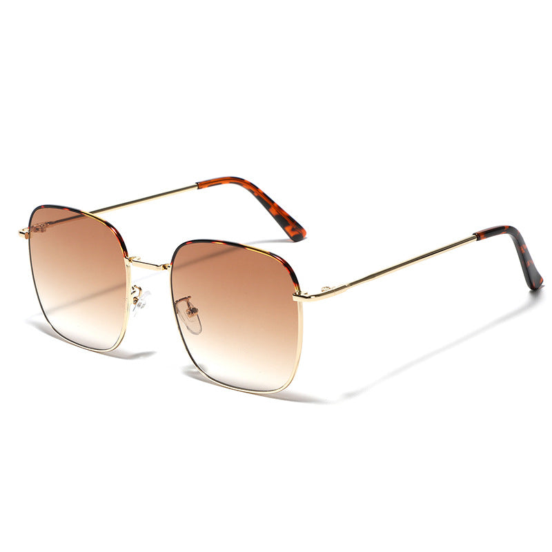 Damen modische quadratische Sonnenbrille mit elegantem Metallrahmen Brehn